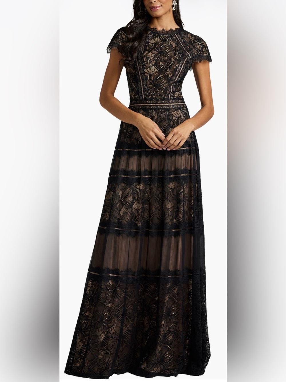 Tadashi Shoji Lace A-Line Gown - Picture 2 of 9